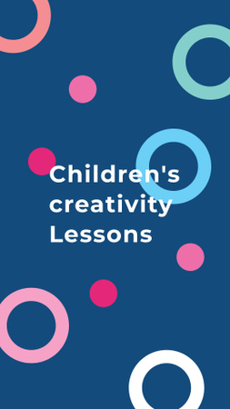 Modèle de visuel Children's Creativity Studio Services Offer - Instagram Story
