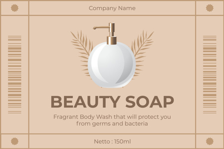 Fragrant Body Liquid Soap Offer Label Design Template