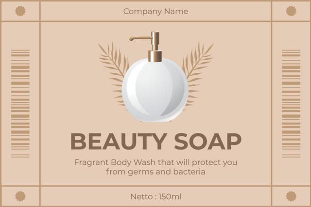 Fragrant Body Liquid Soap Offer Labelデザインテンプレート