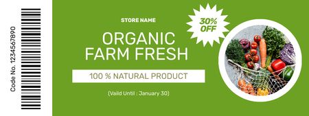Platilla de diseño Fresh Organic Groceries Coupon