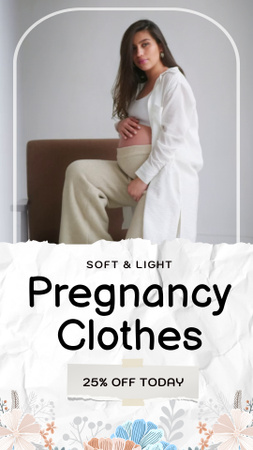 Plantilla de diseño de Oferta de venta de ropa de embarazo suave y cómoda TikTok Video 