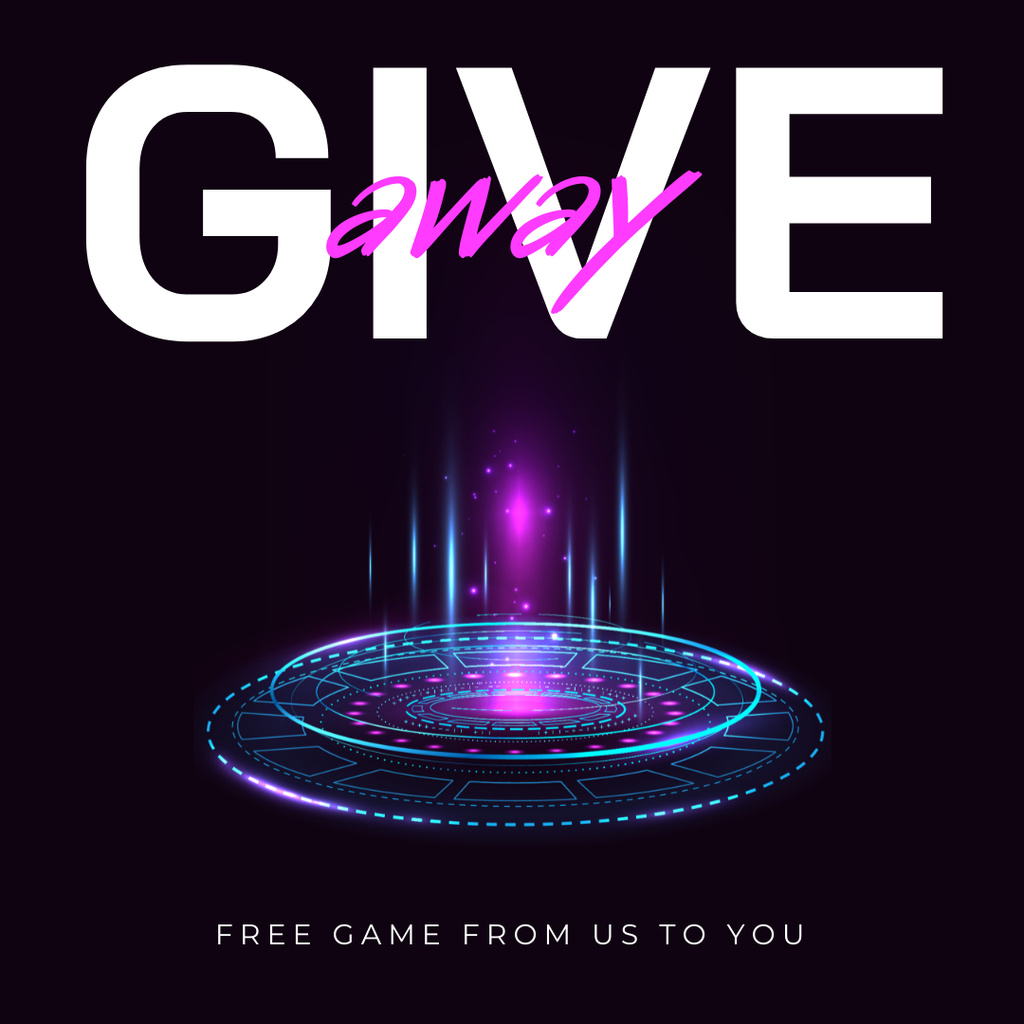 Gaming Giveaway Announcement Instagram Modelo de Design
