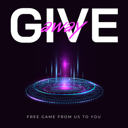 Gaming Giveaway Announcement Instagram tervezősablon