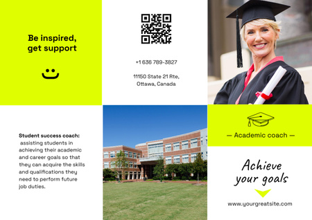 Study and Goals Achieving Inspiration Brochure Design Template