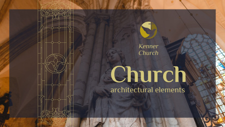 Designvorlage Christliches Kircheninnere für Presentation Wide