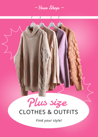 Offer of Plus Size Clothes Flayer Design Template