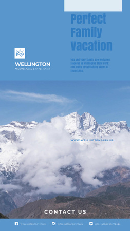 Mountains Tour Ad Scenic Peaks Landscape Instagram Video Story Modelo de Design