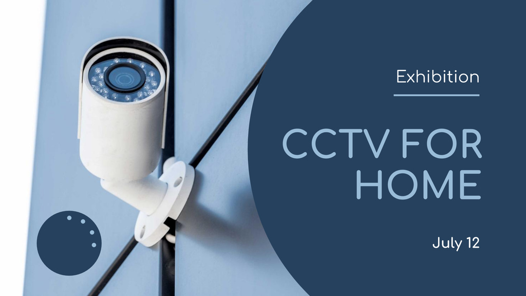 Template di design CCTV Exhibition Announcement FB event cover