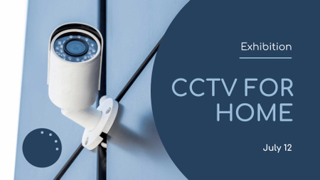 CCTV Exhibition Announcement FB event cover Design Template