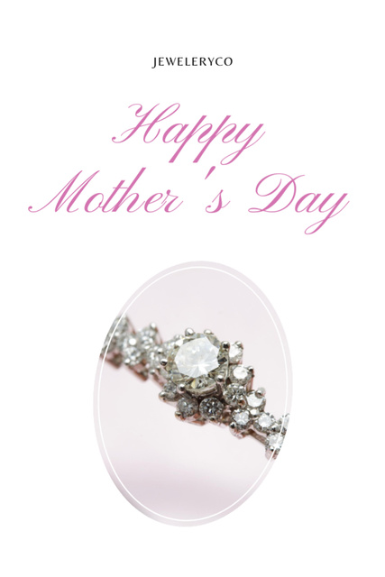 Selling Beautiful Jewelry on Mother's Day Postcard 4x6in Vertical Design Template
