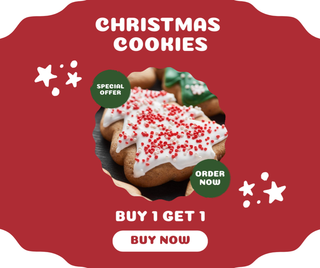 Christmas Sweet Tree-Shape Bakery Facebook Design Template