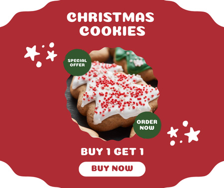 Platilla de diseño Christmas Sweet Tree-Shape Bakery Facebook