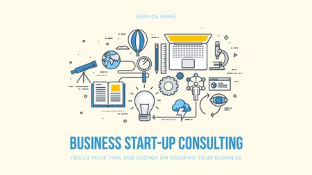 Business Startup Consulting Services Title – шаблон для дизайну