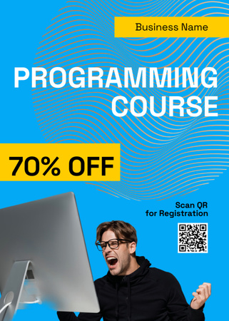 Ontwerpsjabloon van Flayer van Programming Course Discount Ad