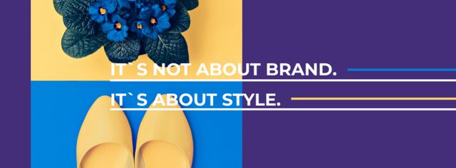 Fashion Ad with female shoes Facebook cover Design Template