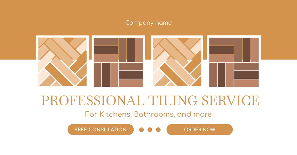 Platilla de diseño Ad of Professional Tiling Service with Samples Facebook AD