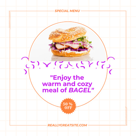 Modèle de visuel Tasty Burger Offer - Instagram