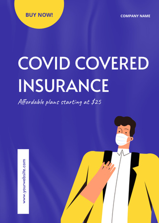 Designvorlage Сovid Insurance Offer für Flayer