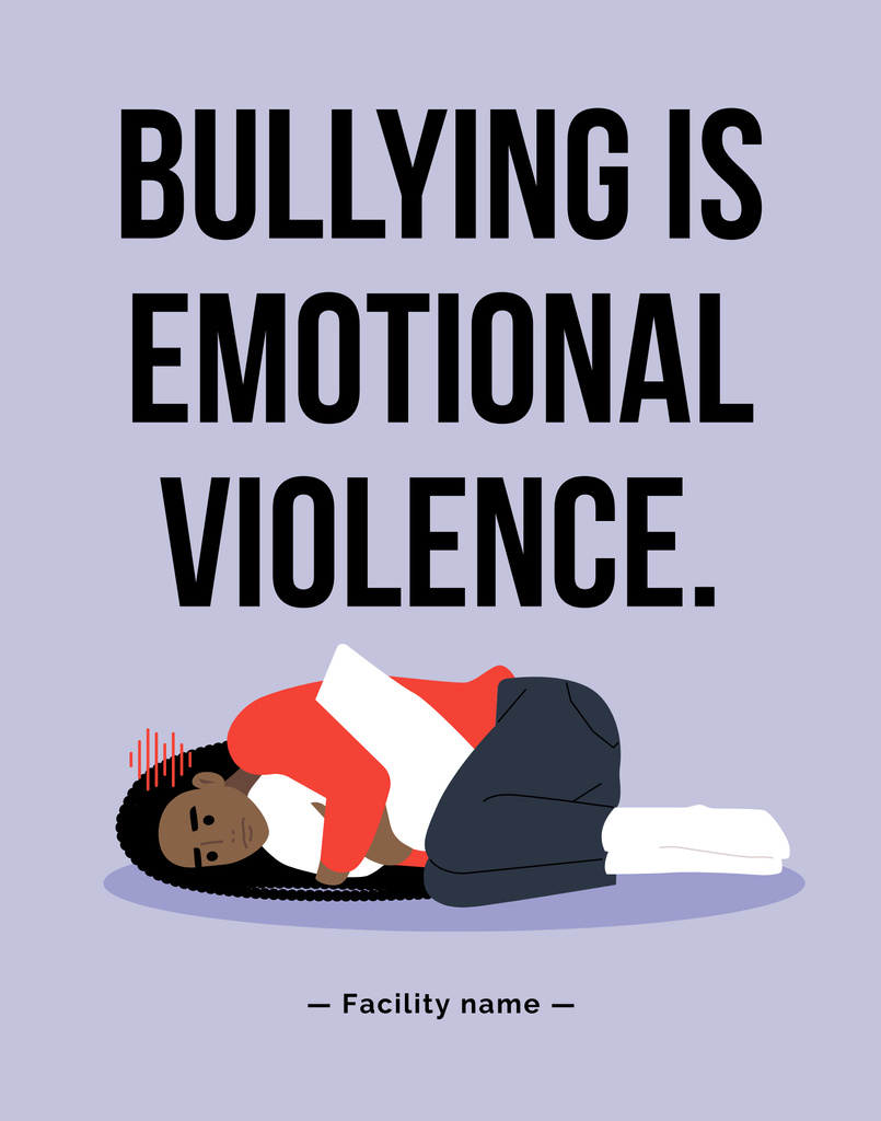 Ontwerpsjabloon van Poster 22x28in van Awareness of Stop Bullying