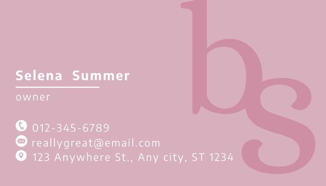 Beauty Studio Services Ad in Grey Business Card USデザインテンプレート