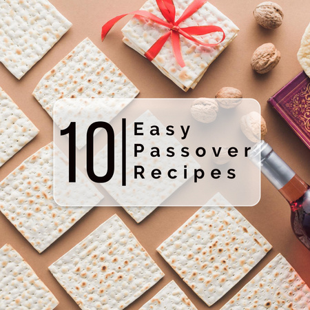 Easy Passover Recipes Instagram Modelo de Design