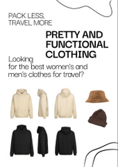 Offer of New Collection of Clothing for Tourism
