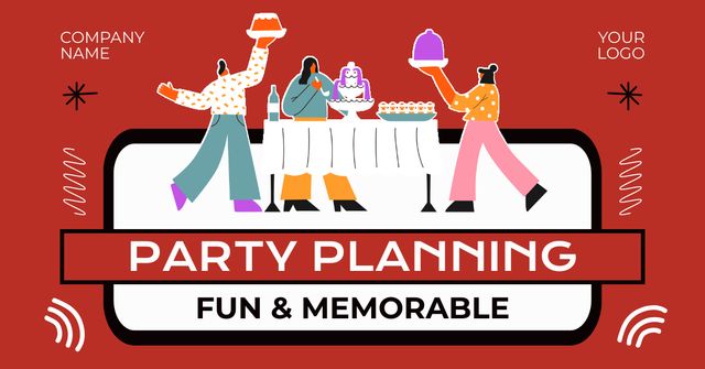 Memorable Event Planning Services Facebook AD Šablona návrhu