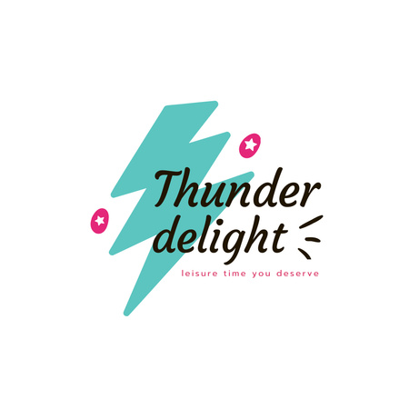 Ontwerpsjabloon van Logo 1080x1080px van Leisure Services Ad with Thunder Icon in Blue