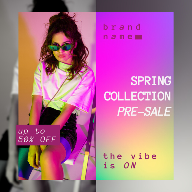 Spring Collection Presale Announcement Instagram ADデザインテンプレート