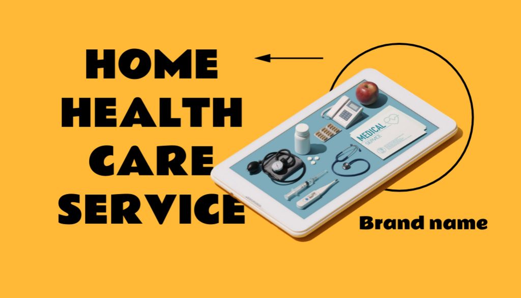 Home Health Care Service Offer Business Card US – шаблон для дизайна