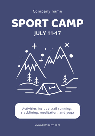 Sport Camp Invitation Poster 28x40in Design Template