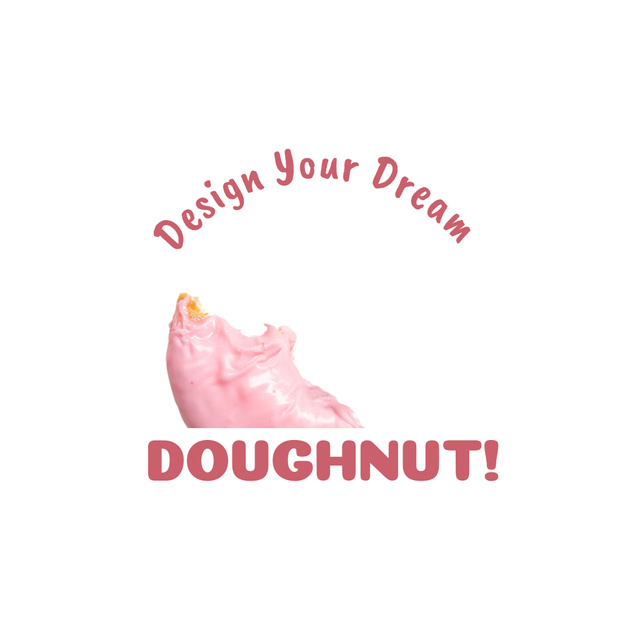 Ontwerpsjabloon van Animated Logo van Offer of Designing Dream Doughnut