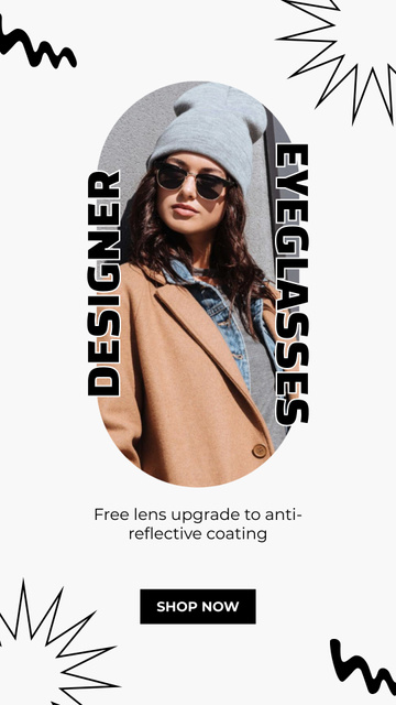 Offer Designer Sunglasses for Women Instagram Story Design Template