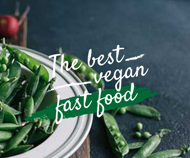 Best Fast Food Service Offer for Vegans Medium Rectangle Design Template