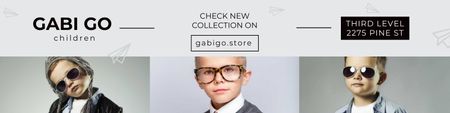 Children clothing store with Stylish Kids Twitter Design Template
