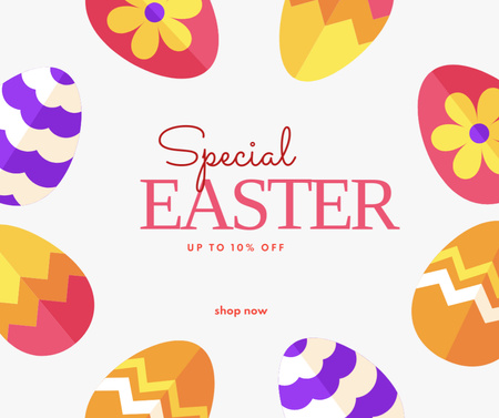 Special Discount on Easter Holiday Facebook tervezősablon