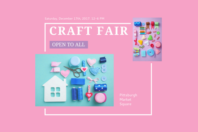 Craft fair Announcement Gift Certificate Design Template