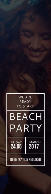 Beach party poster Skyscraper – шаблон для дизайна