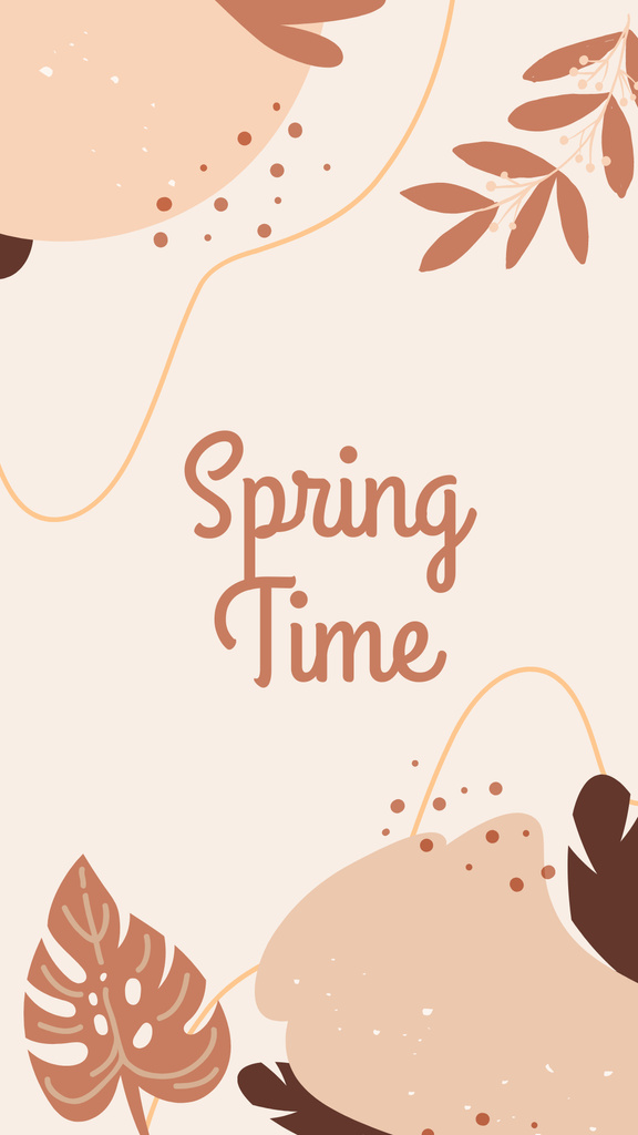 Inspirational Phrase about Spring Instagram Story Design Template