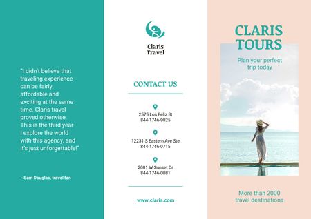 Platilla de diseño Travel Agency tours offer Brochure