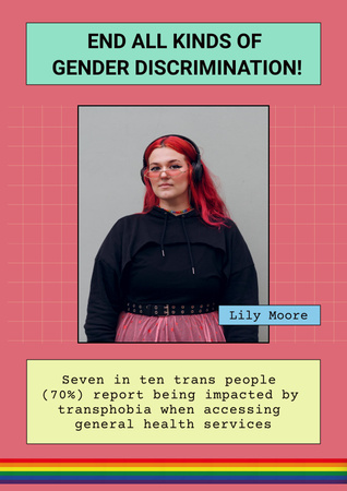 Platilla de diseño Gender Discrimination Awareness Poster