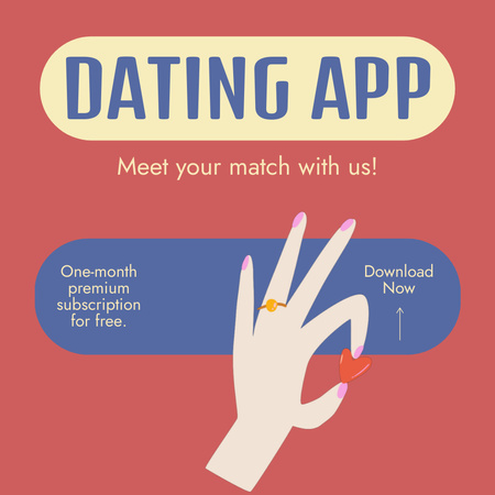 Your Ideal Partner Awaits on Our App Animated Post Design Template