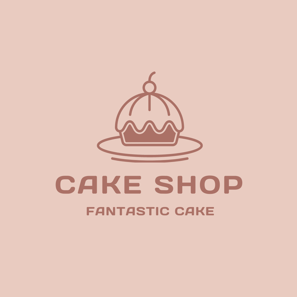 Delectable Bakery Ad with Fantastic Cupcake Logo 1080x1080pxデザインテンプレート