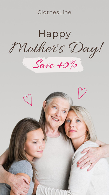 Mother's Day Holiday Sale Offer Instagram Story Design Template