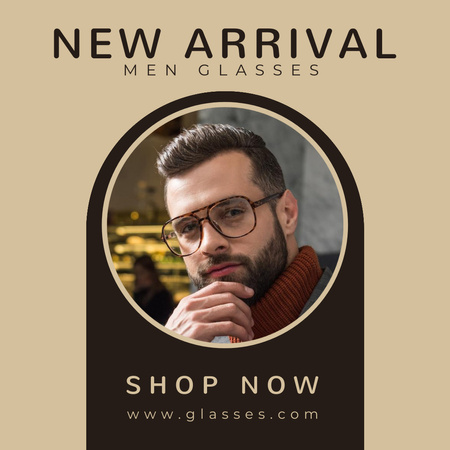 Modèle de visuel Annonce de la nouvelle collection de lunettes - Instagram
