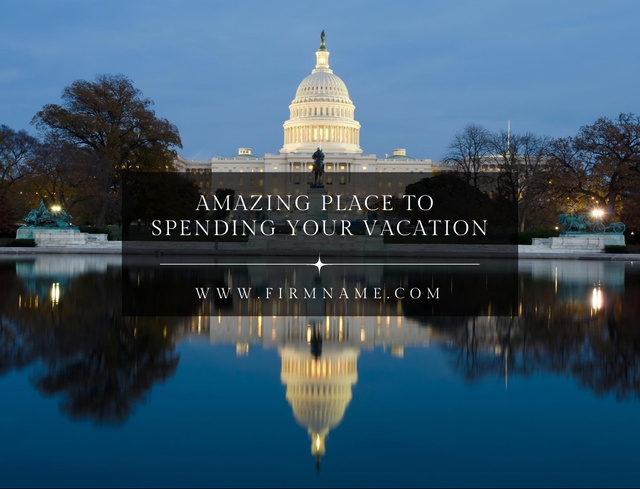 Ontwerpsjabloon van Postcard 4.2x5.5in van Tour For Vacation With Sightseeing