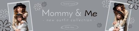 Modèle de visuel Mère et fille dans des tenues élégantes de la collection - Ebay Store Billboard