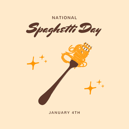 Italian Spaghetti Day Ad Instagram Design Template