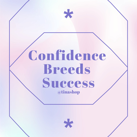 Plantilla de diseño de Motivational Success Phrase on Gradient Instagram 