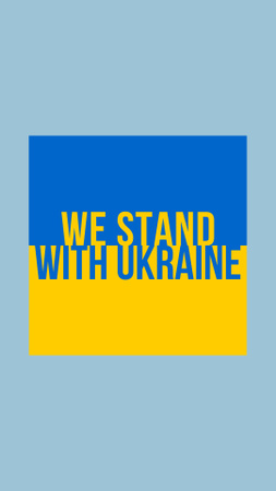Platilla de diseño We Stand with Ukraine Instagram Story